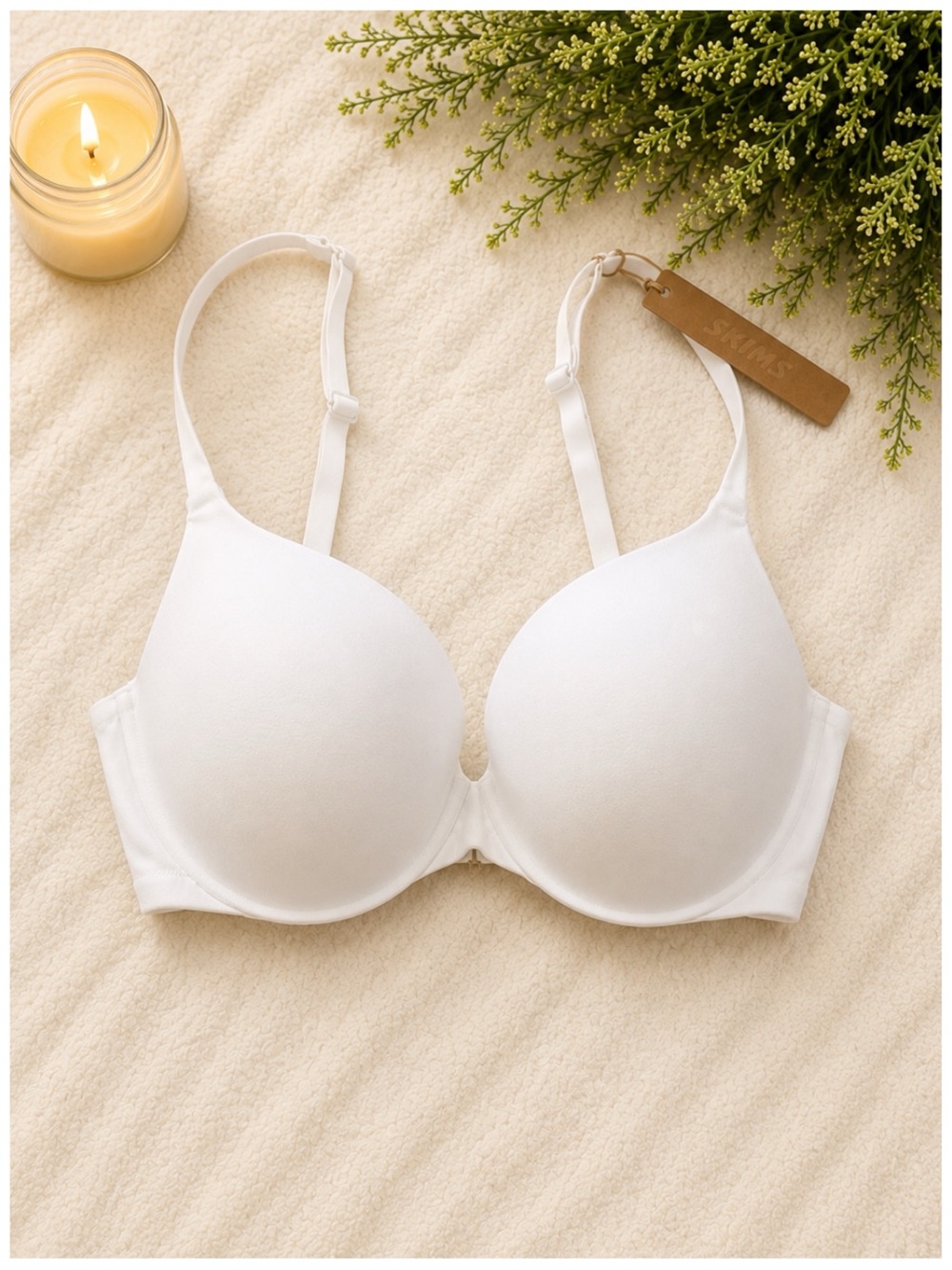 Skims Everyday Cotton Ultimate Bra in Snow NWT